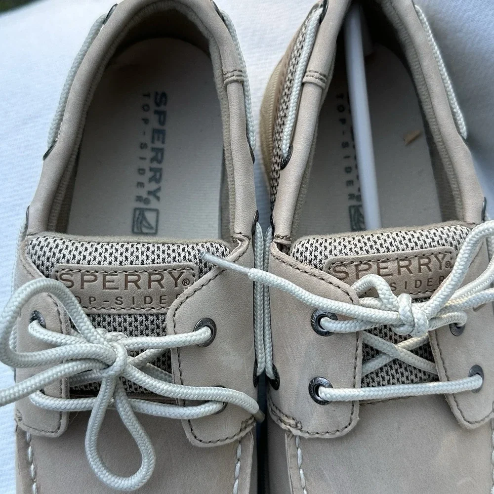 Sperry Top-Sider Intrepid Girls‎ Boat Shoes Tan Leather 5.5M YG45200A